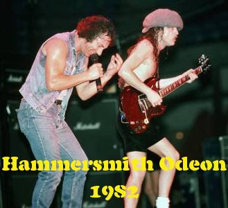 Cover of 'Hammersmith Odeon - 16/10/1982' - AC/DC